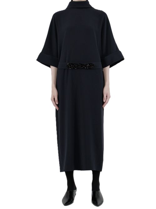 Abito lungo cinta Poker P.a.r.o.s.h. nero P.a.r.o.s.h. | POKER25D726070R013 NERO